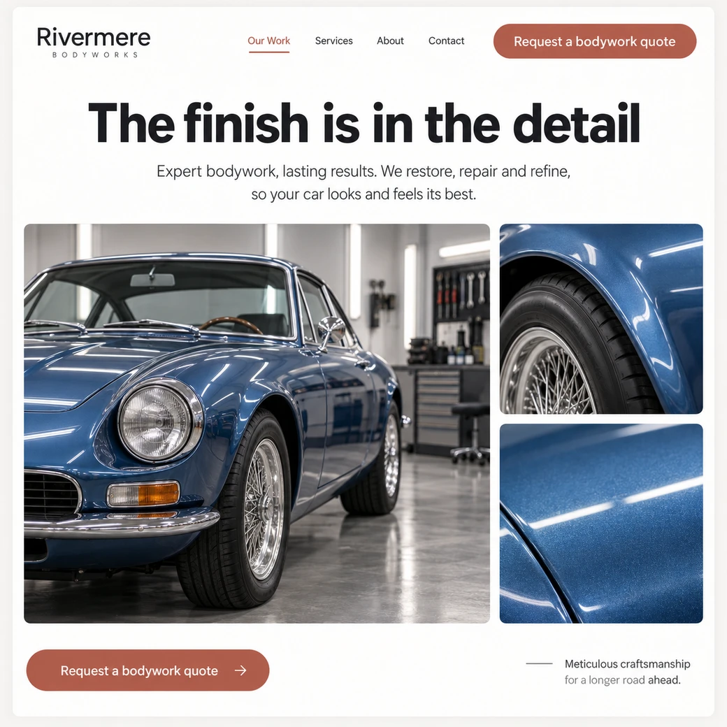 Illustrative example: bodywork portfolio.