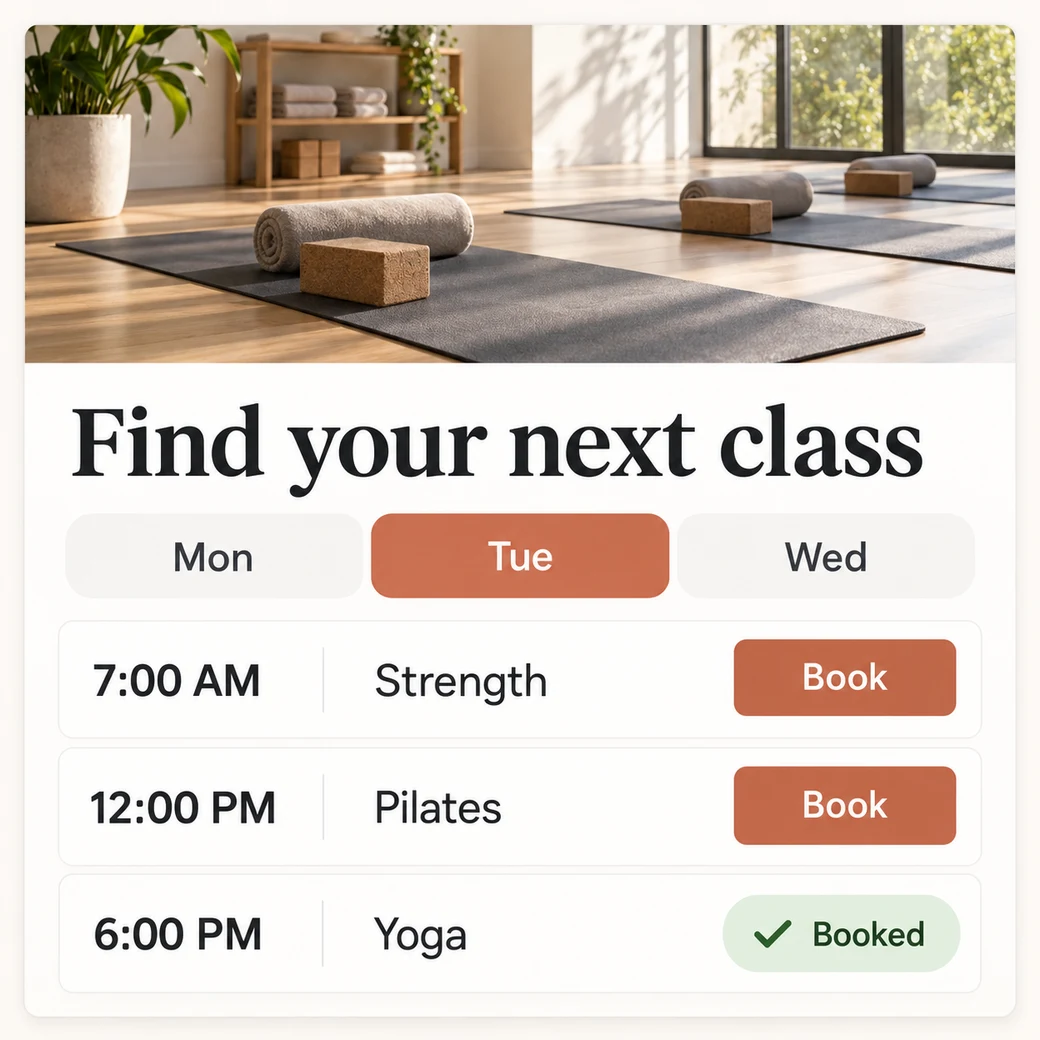 Illustrative example: class timetable.
