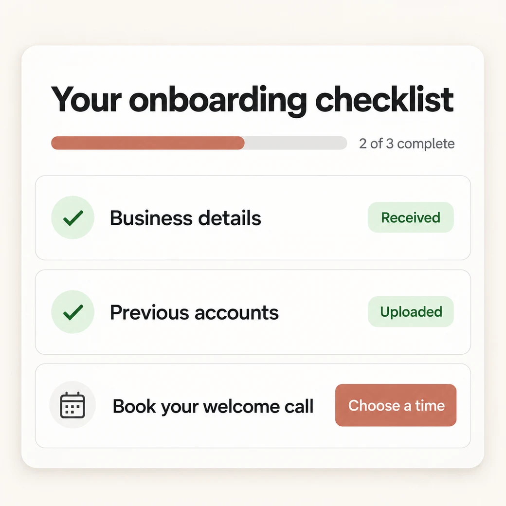 Illustrative example: client onboarding.