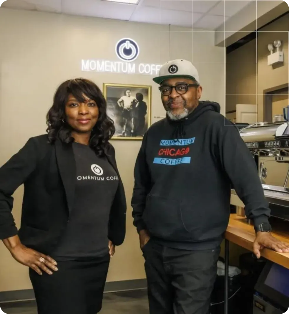 Momentum Coffee founders Nikki Bravo and Tracy Powell