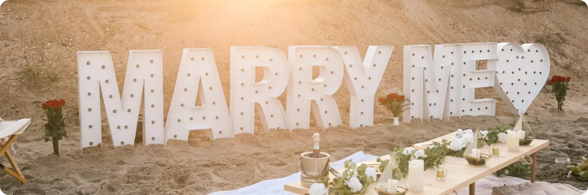 A proposal setup arranged by Beachin Bash