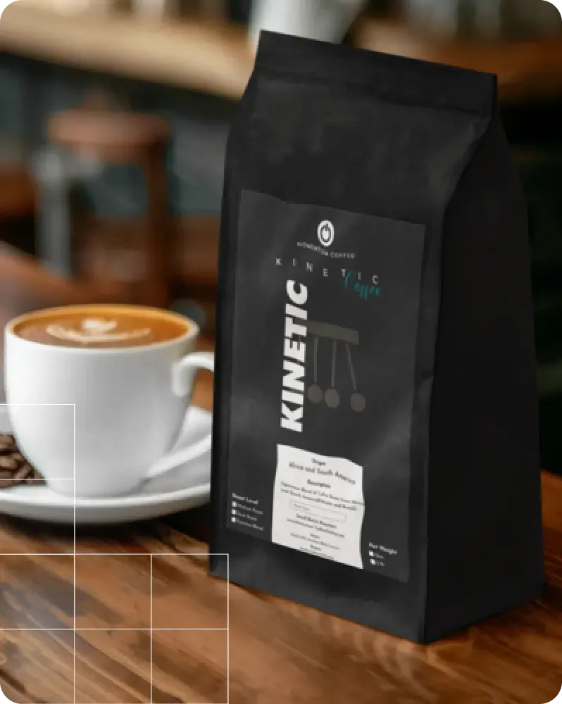 Momentum Coffee's Kinetic Blend, roasted in store