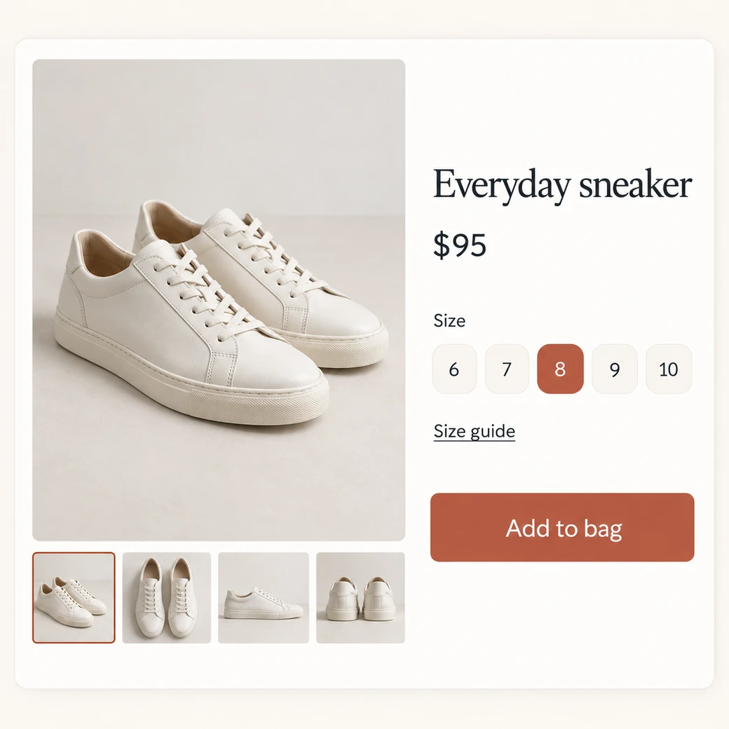 Illustrative example: footwear sizing.