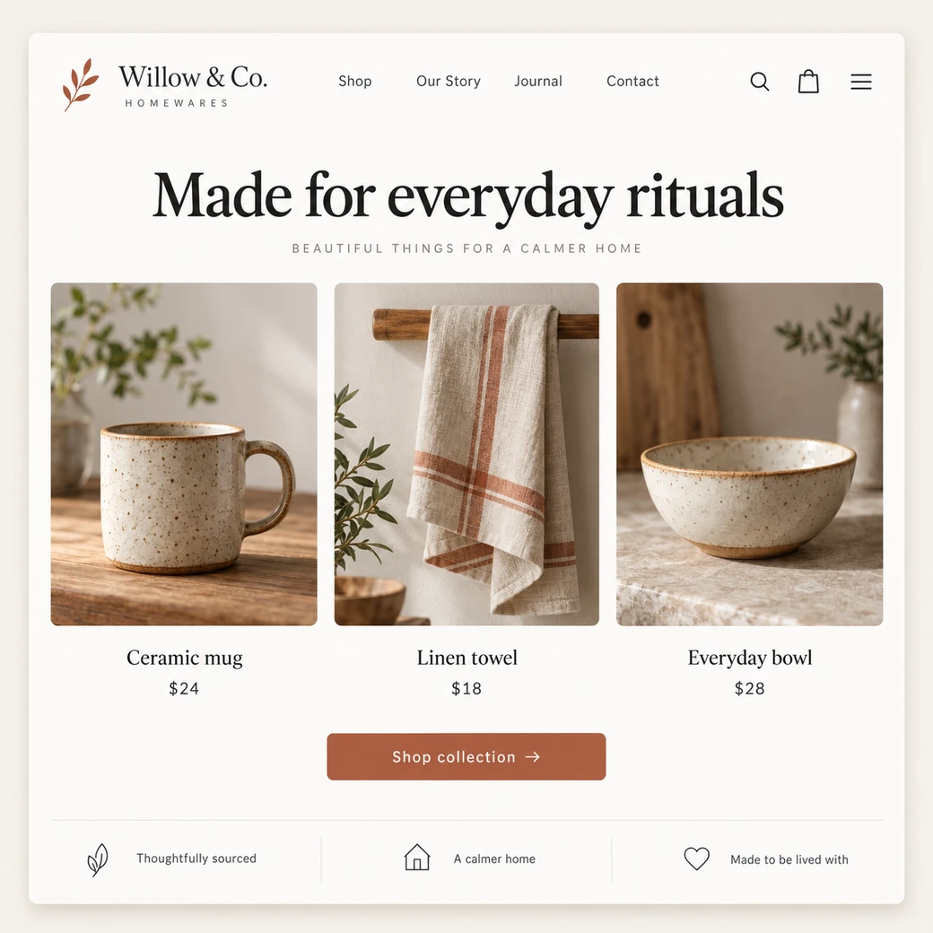 Illustrative example: online storefront.