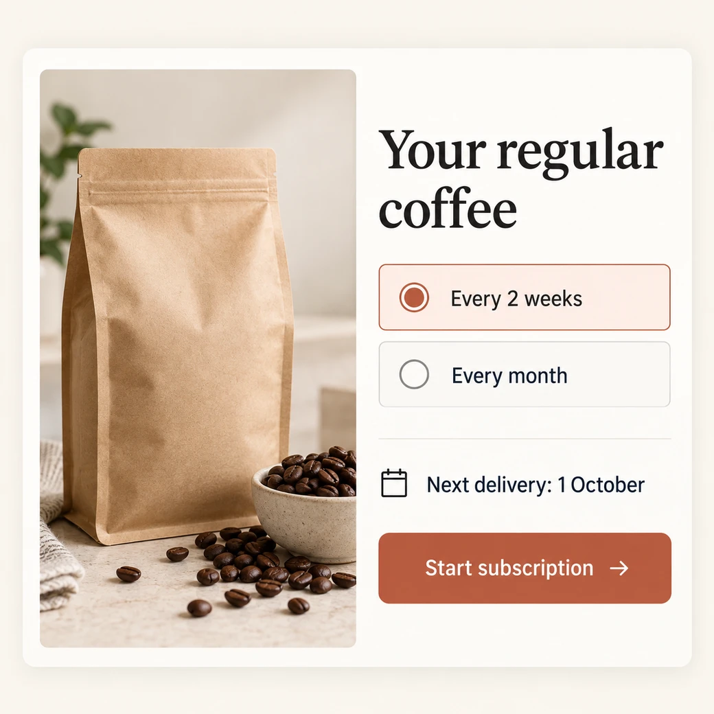 Illustrative example: product subscription.