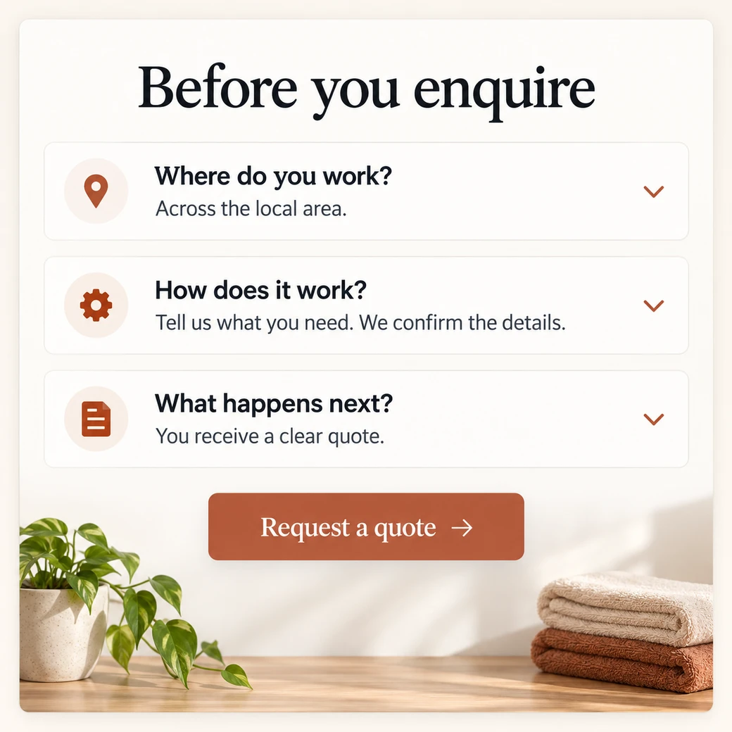 Illustrative example: service answers.