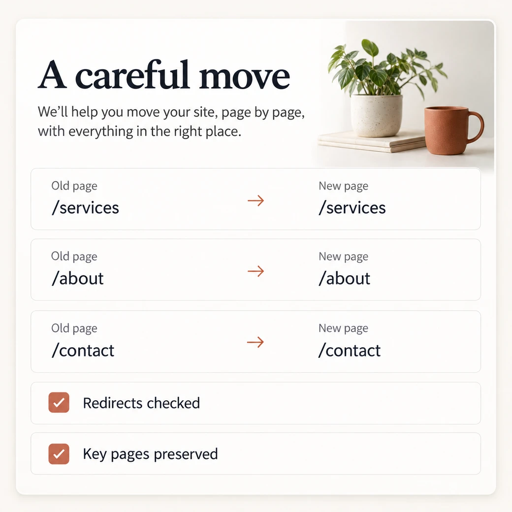 Illustrative example: website migration.
