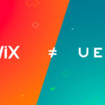 Image showing Wix logo on the left hand side, and UENI on the right hand side