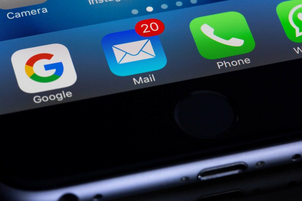 A Smart Phone close up on the email app icon.
Photo by Torsten Dettlaff from Pexels