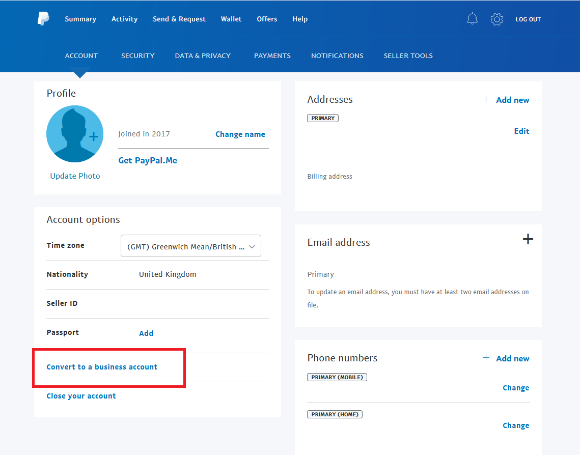 How To Turn Paypal Into Business Account