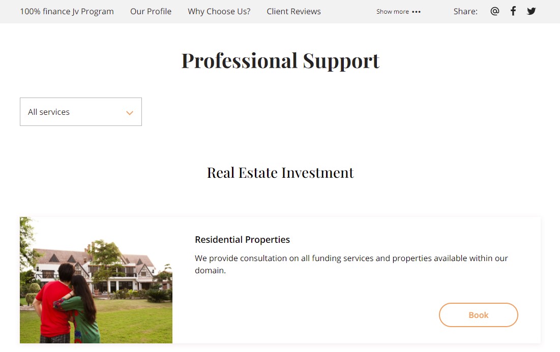 A UENI built Real Estate Page