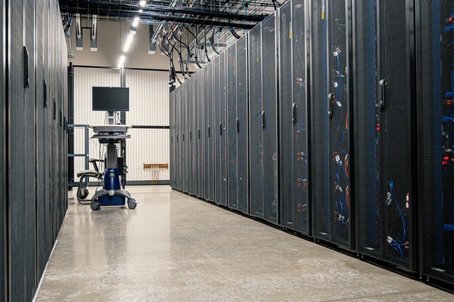 A server room full of computer servers