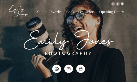 UENI website example photography portfolio